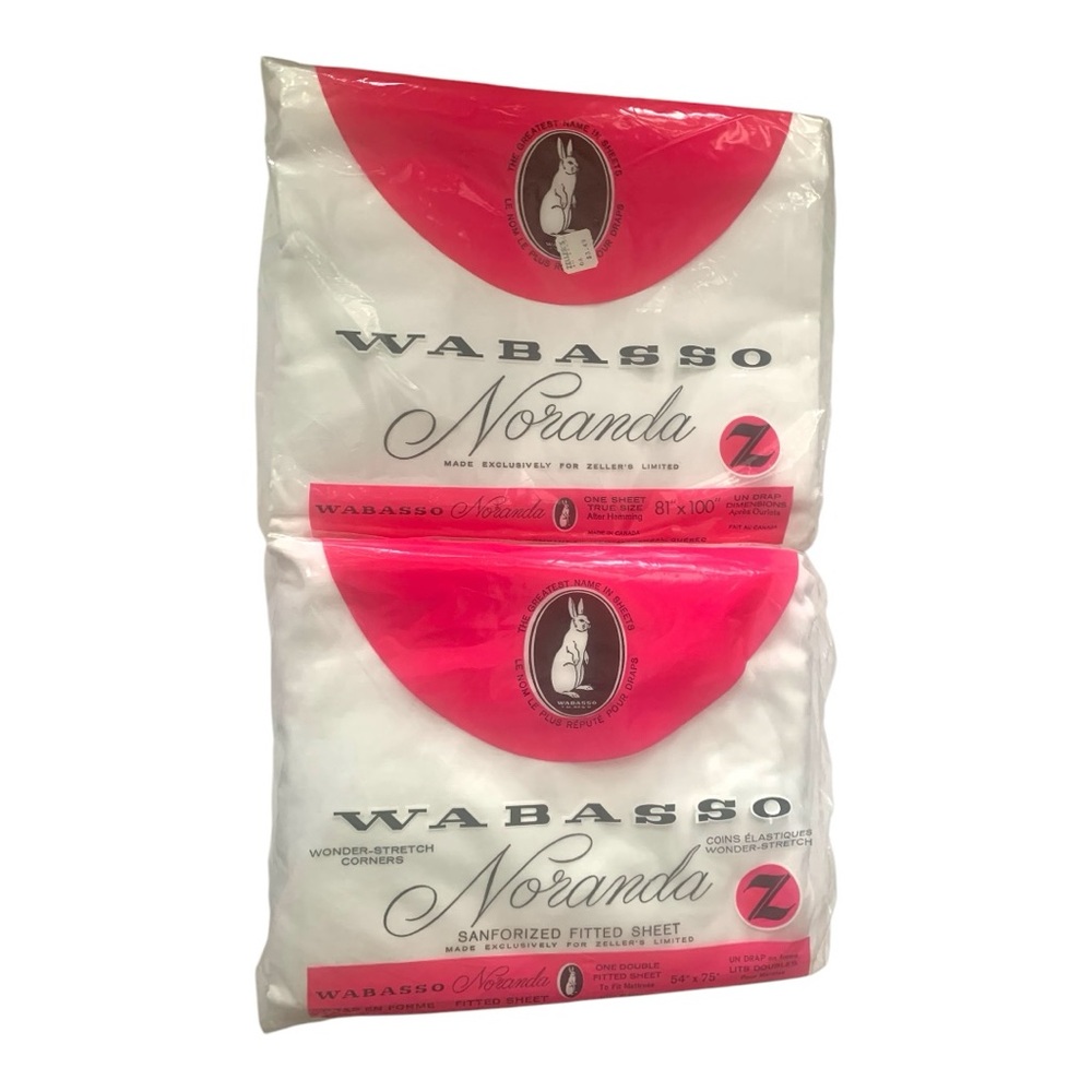 NWT VTG Wabasso Cotton Co. Wedding White Soft Double Bed Sheet Set